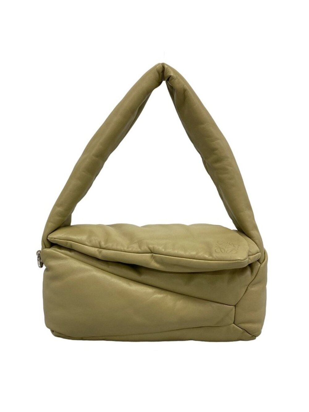 Loewe Shoulder Bag Puffer Puzzle Hobo Beige Leather